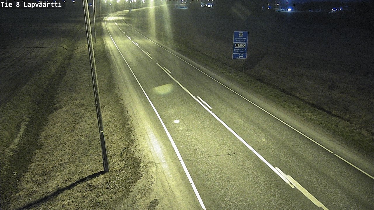 Weather Camera Image Road 8 Kristiinankaupunki, Lapväärtti, Kristiinankaupunki, Pohjanmaa