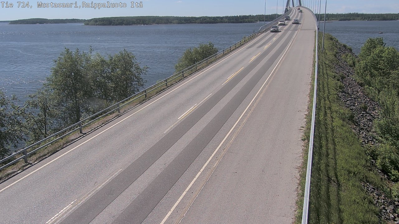 Weather Camera Image Road 724 Mustasaari, Raippaluoto, Fjärdskäret, Mustasaari, Pohjanmaa