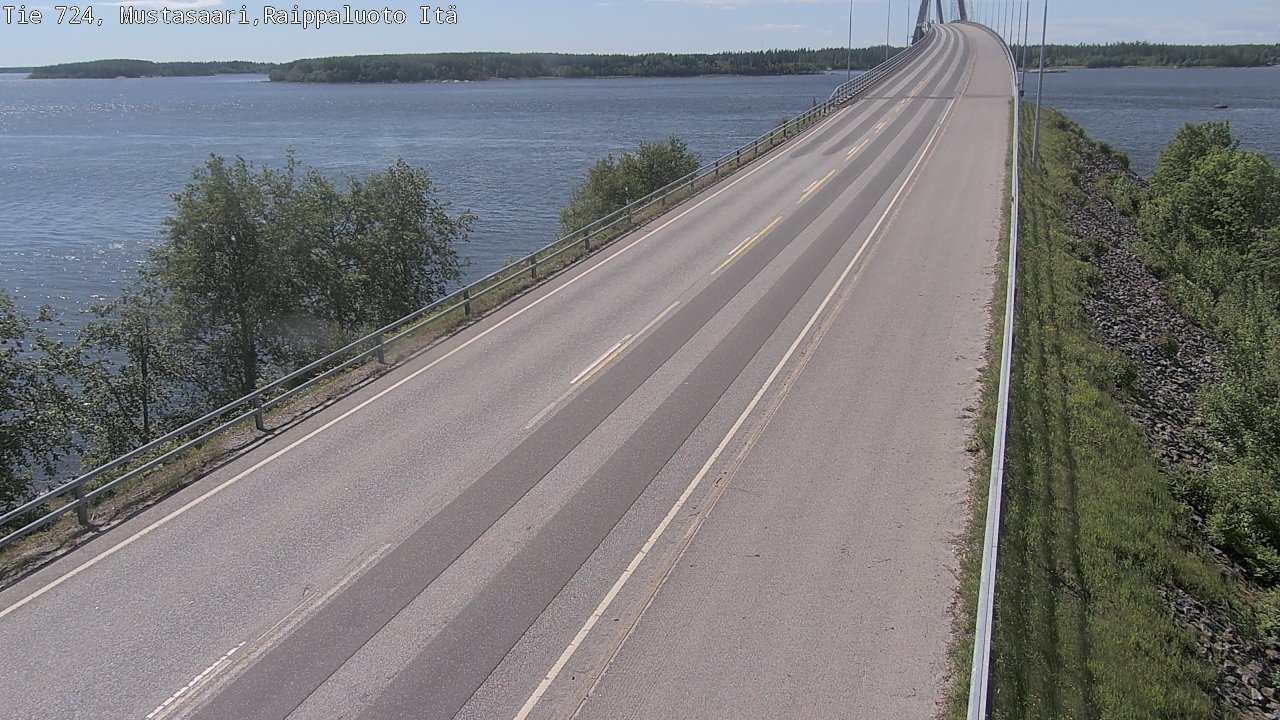 Weather Camera Image Road 724 Mustasaari, Raippaluoto, Fjärdskäret, Mustasaari, Pohjanmaa