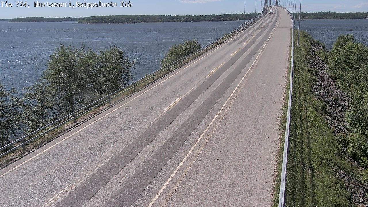 Weather Camera Image Road 724 Mustasaari, Raippaluoto, Fjärdskäret, Mustasaari, Pohjanmaa