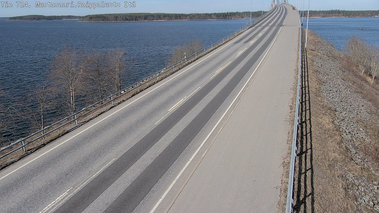 Weather Camera Image Road 724 Mustasaari, Raippaluoto, Fjärdskäret, Mustasaari, Pohjanmaa