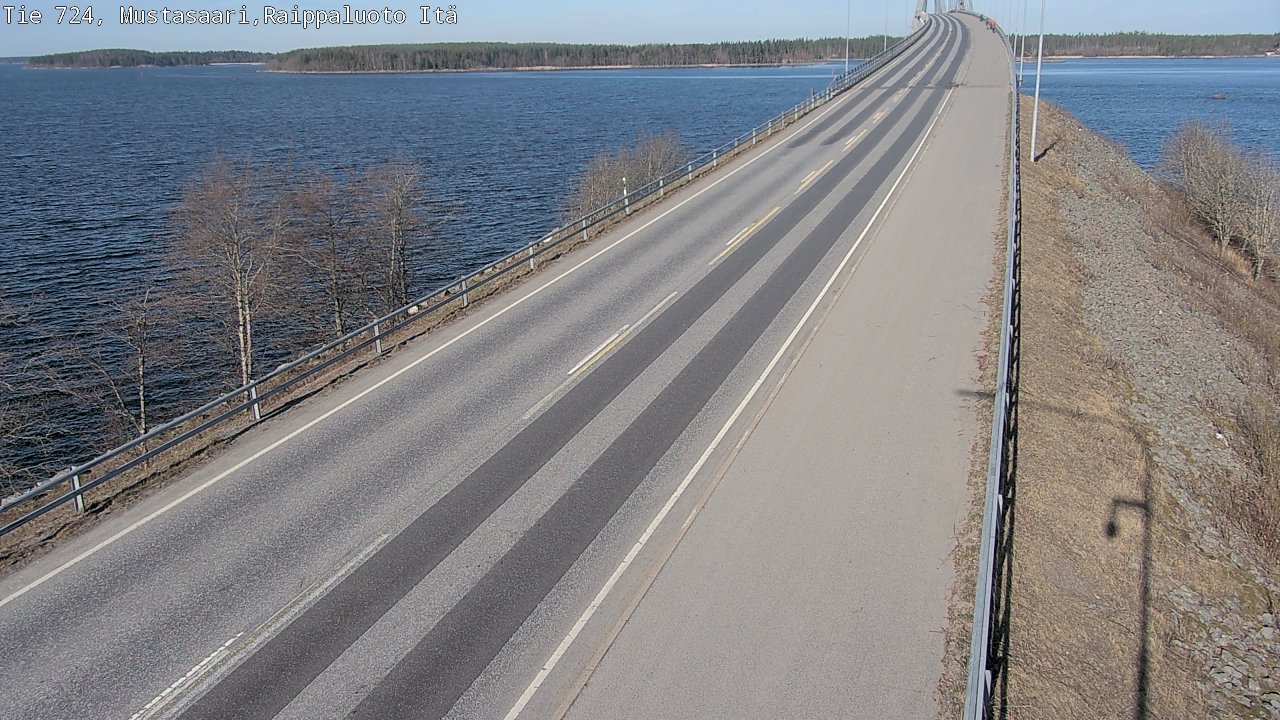 Weather Camera Image Road 724 Mustasaari, Raippaluoto, Fjärdskäret, Mustasaari, Pohjanmaa