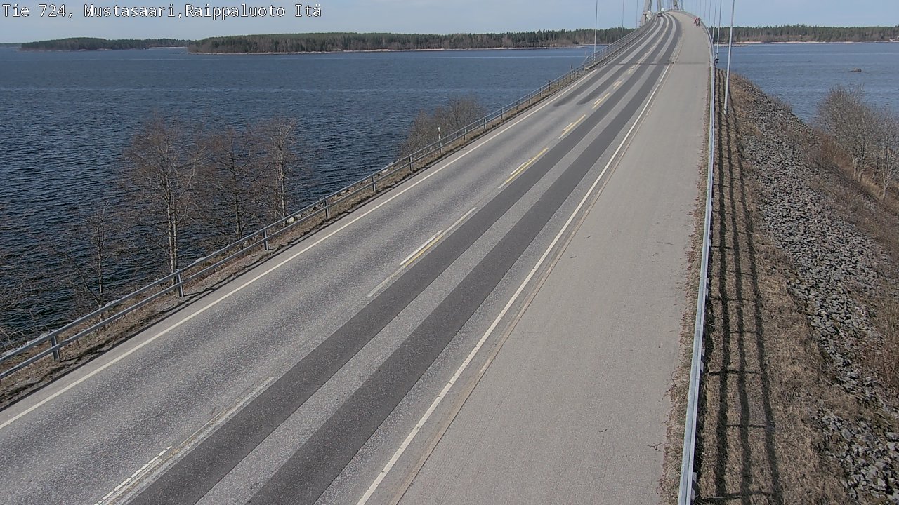 Weather Camera Image Road 724 Mustasaari, Raippaluoto, Fjärdskäret, Mustasaari, Pohjanmaa