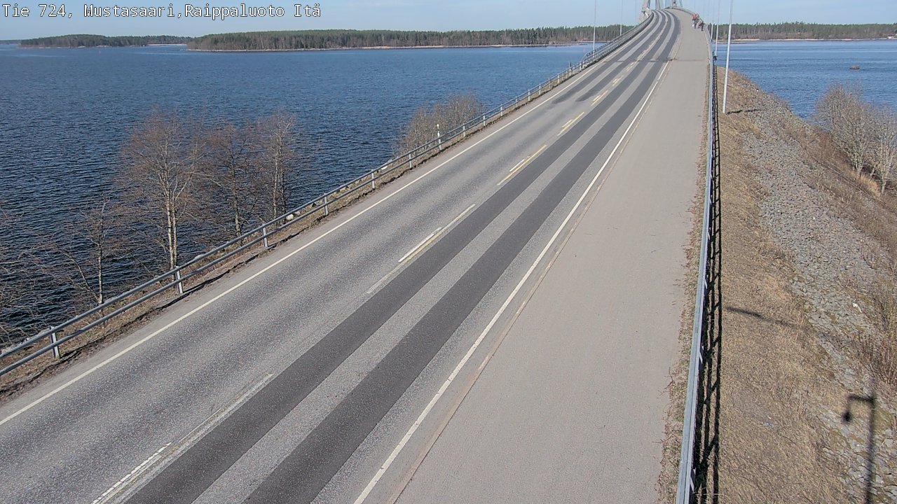 Weather Camera Image Road 724 Mustasaari, Raippaluoto, Fjärdskäret, Mustasaari, Pohjanmaa