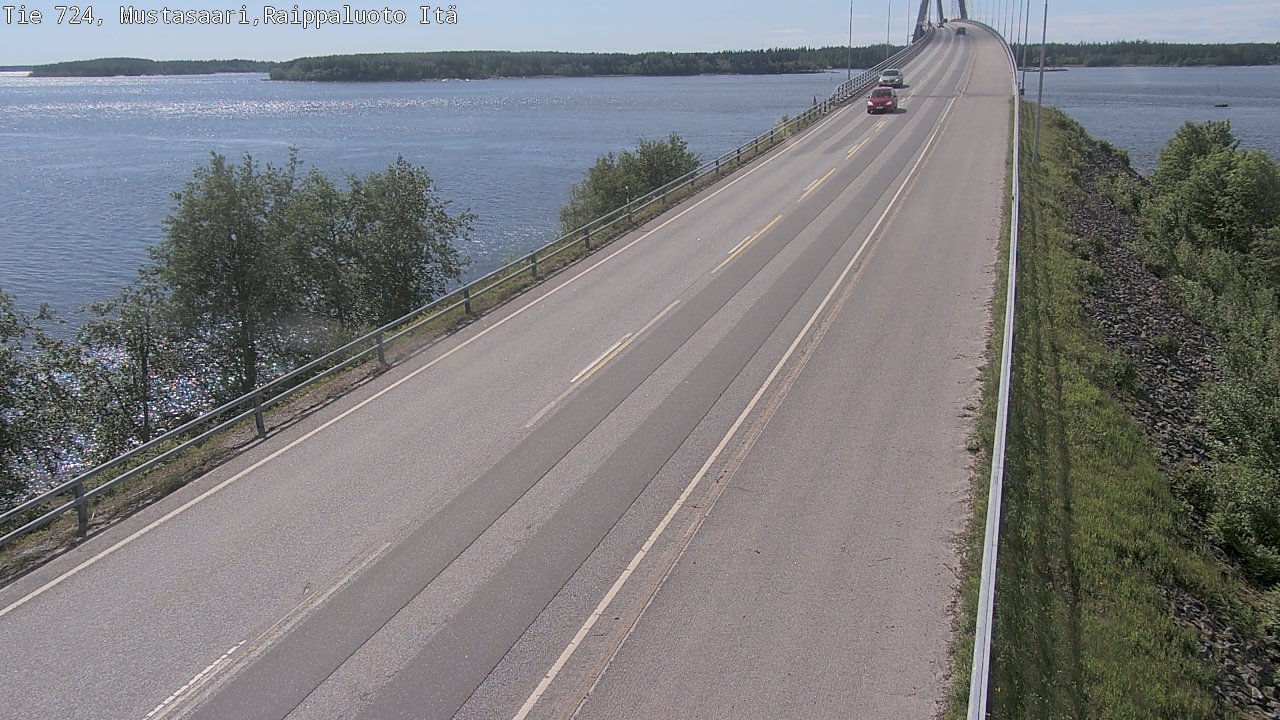 Weather Camera Image Road 724 Mustasaari, Raippaluoto, Fjärdskäret, Mustasaari, Pohjanmaa