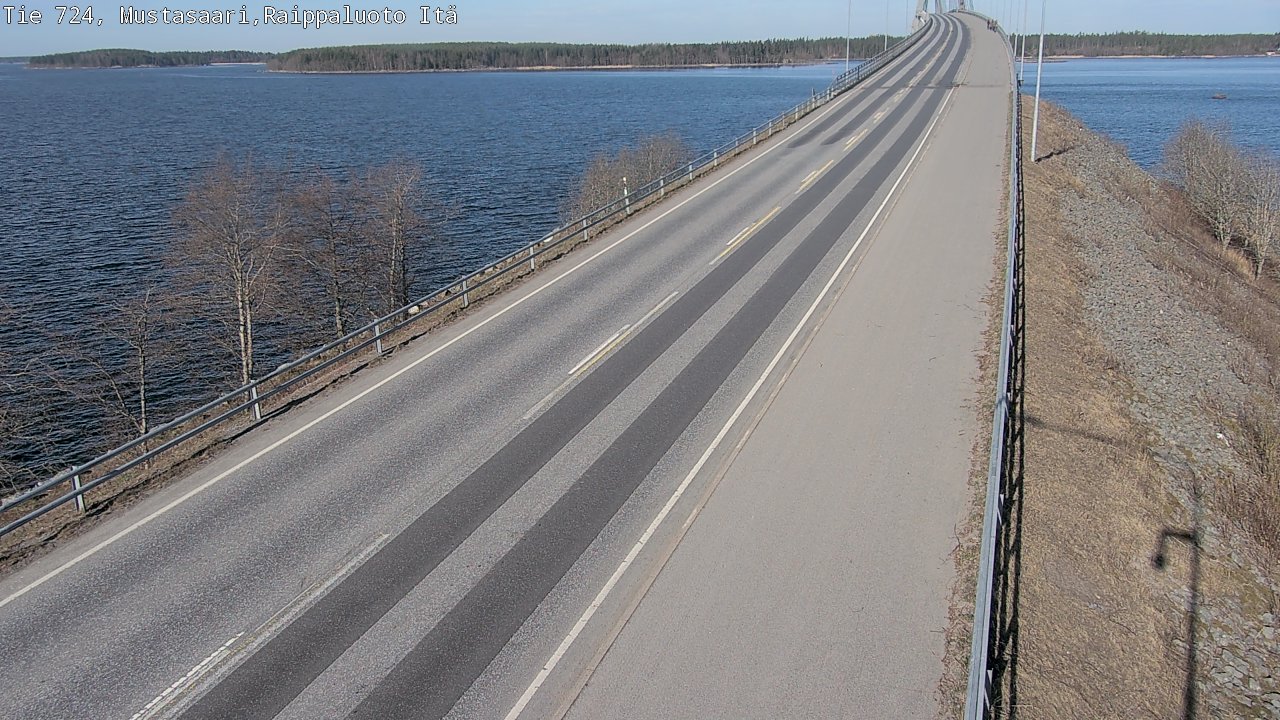 Weather Camera Image Road 724 Mustasaari, Raippaluoto, Fjärdskäret, Mustasaari, Pohjanmaa