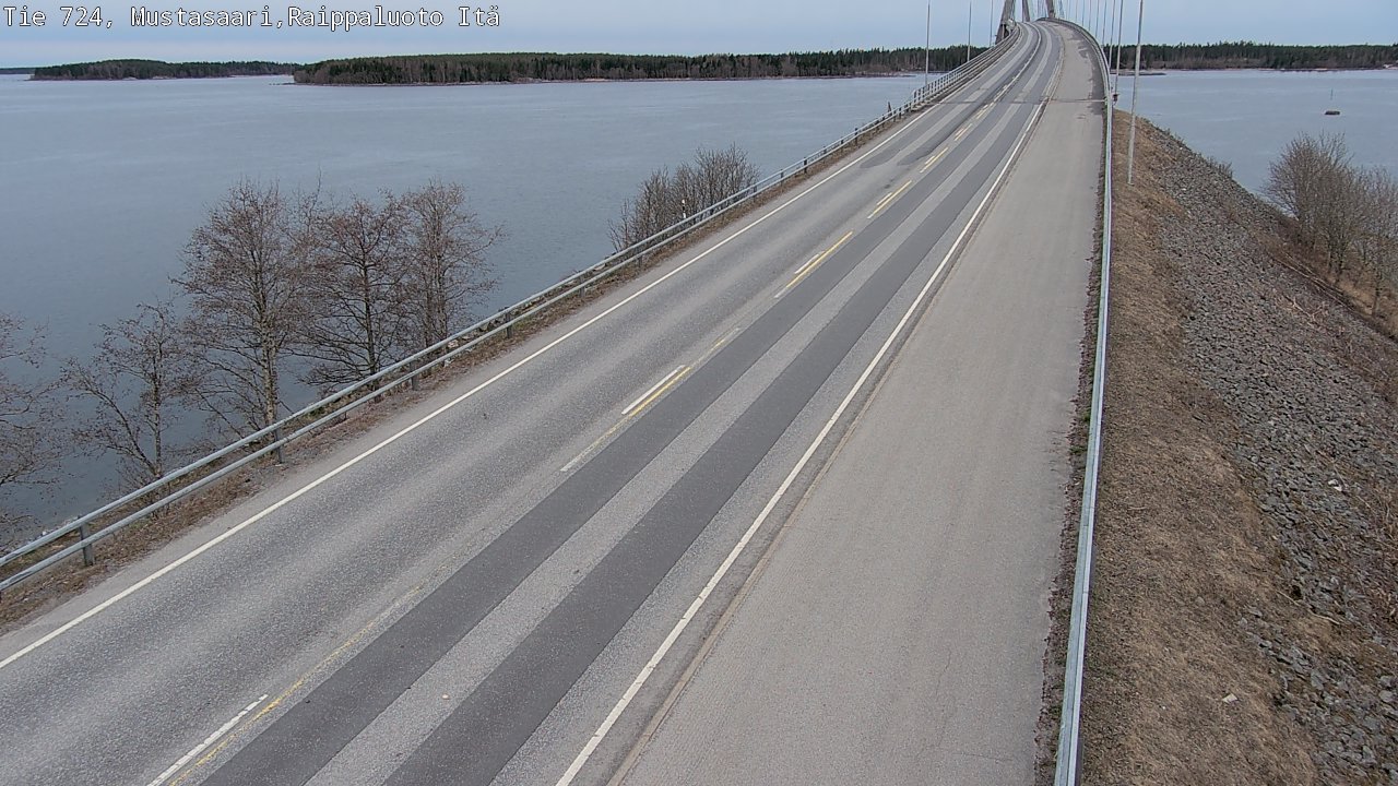 Weather Camera Image Road 724 Mustasaari, Raippaluoto, Fjärdskäret, Mustasaari, Pohjanmaa