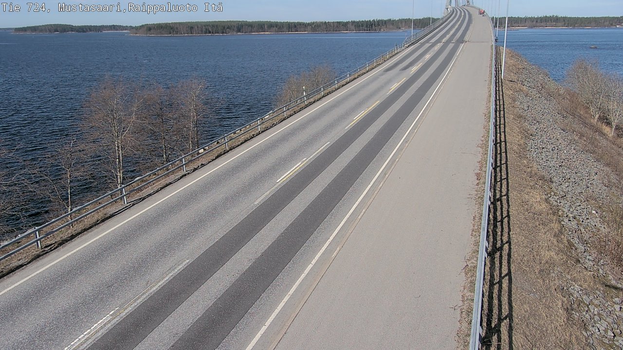 Weather Camera Image Road 724 Mustasaari, Raippaluoto, Fjärdskäret, Mustasaari, Pohjanmaa