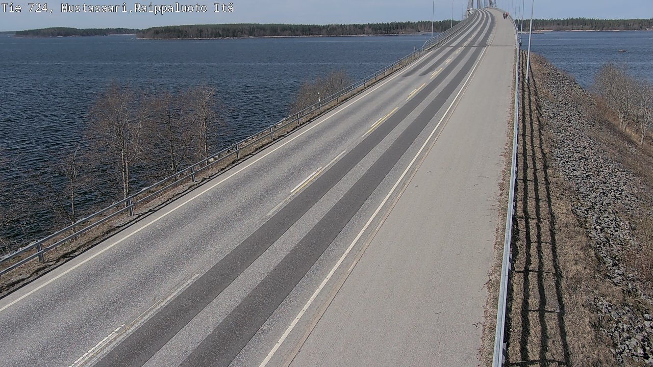 Weather Camera Image Road 724 Mustasaari, Raippaluoto, Fjärdskäret, Mustasaari, Pohjanmaa