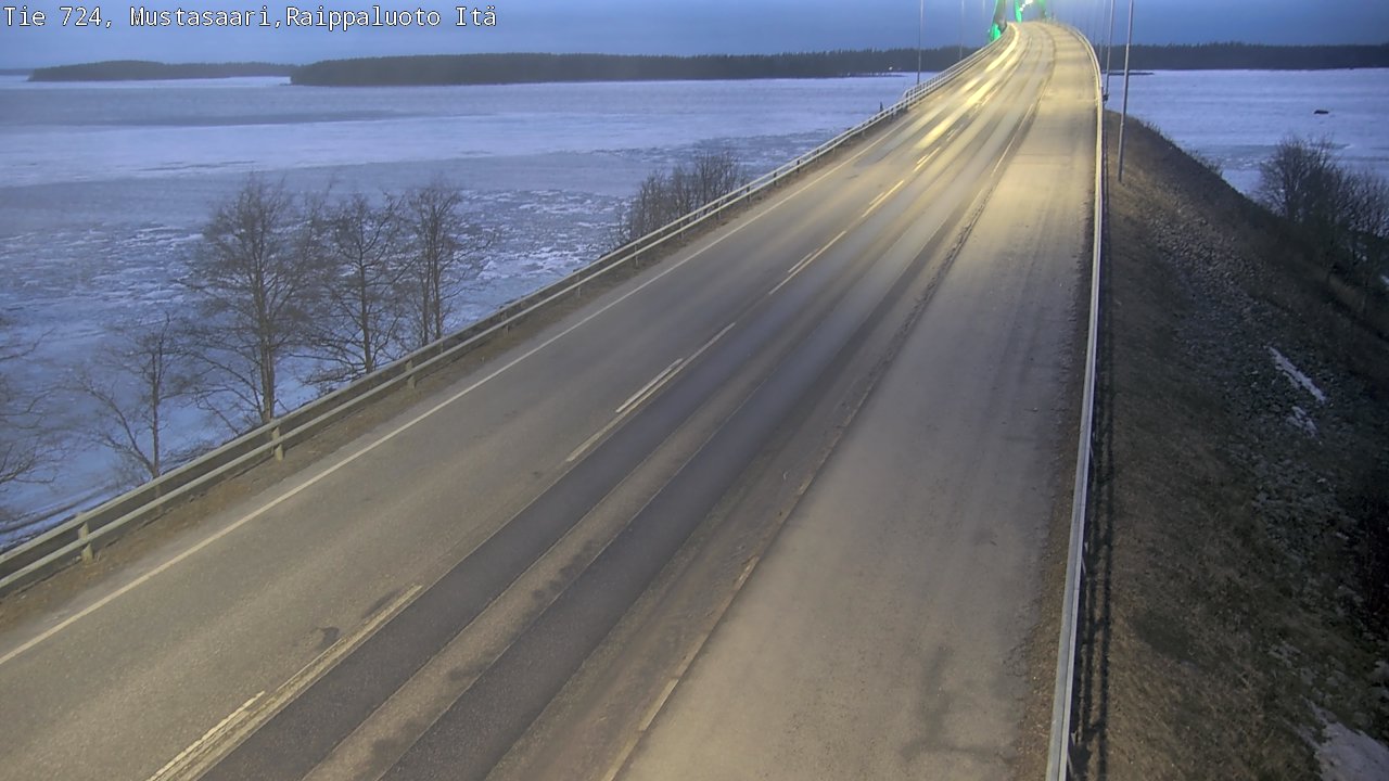 Weather Camera Image Road 724 Mustasaari, Raippaluoto, Fjärdskäret, Mustasaari, Pohjanmaa