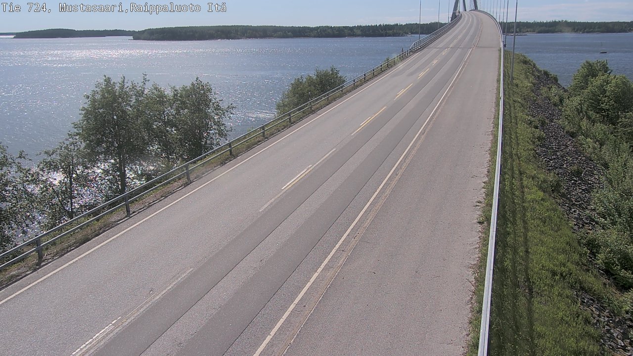 Weather Camera Image Road 724 Mustasaari, Raippaluoto, Fjärdskäret, Mustasaari, Pohjanmaa
