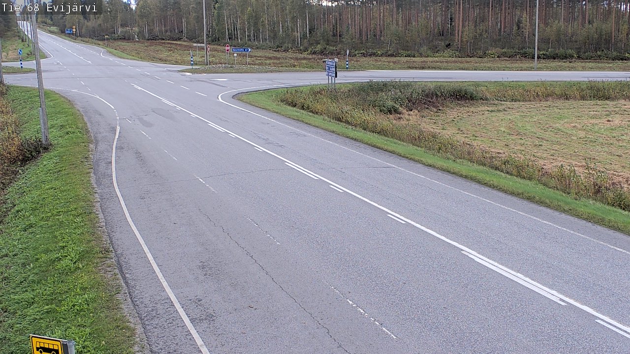 Weather Camera Image Road 68 Evijärvi, Evijärvi, Etelä-Pohjanmaa
