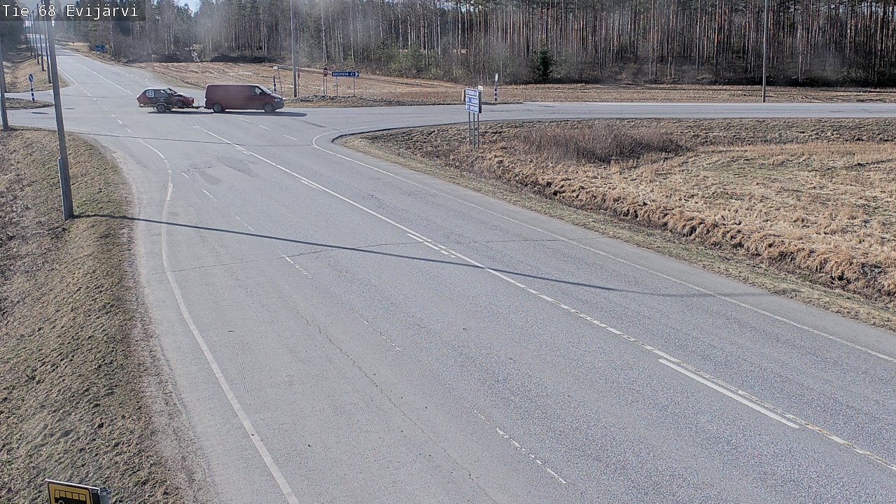 Weather Camera Image Road 68 Evijärvi, Evijärvi, Etelä-Pohjanmaa