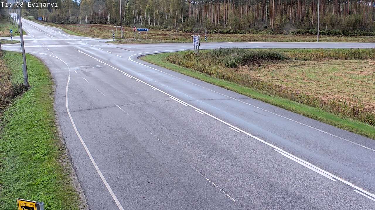 Weather Camera Image Väg 68 Evijärvi, Evijärvi, Etelä-Pohjanmaa