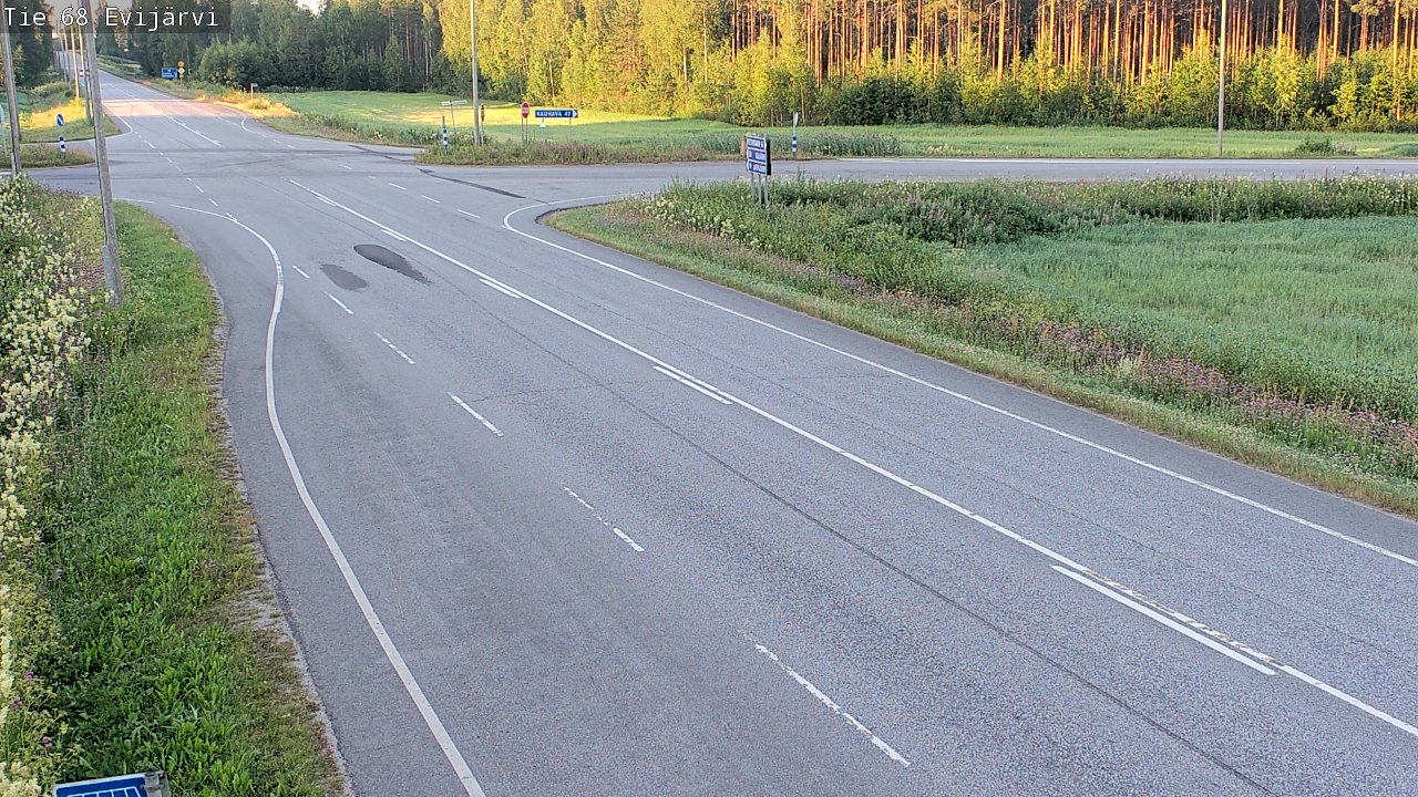 Weather Camera Image Väg 68 Evijärvi, Evijärvi, Etelä-Pohjanmaa