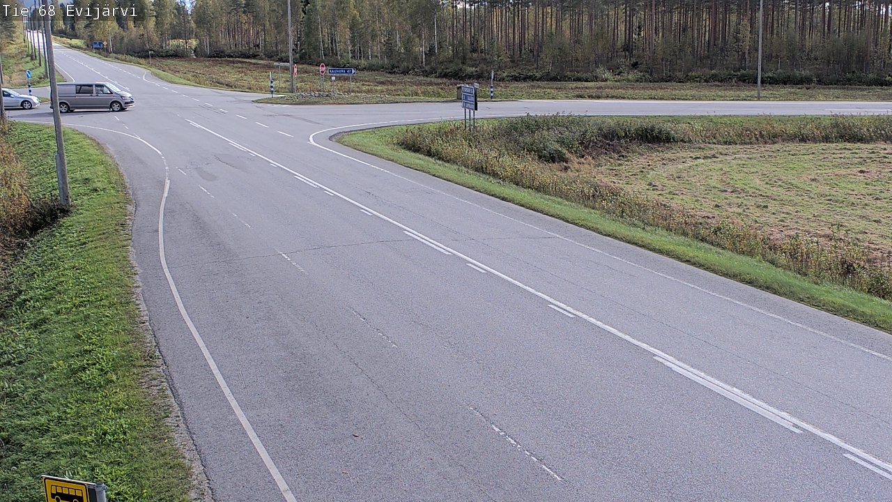 Weather Camera Image Road 68 Evijärvi, Evijärvi, Etelä-Pohjanmaa