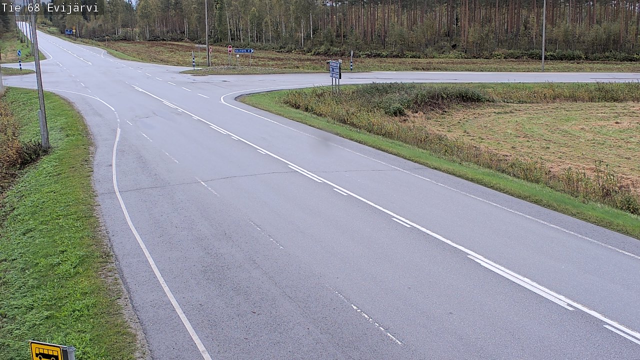 Weather Camera Image Road 68 Evijärvi, Evijärvi, Etelä-Pohjanmaa