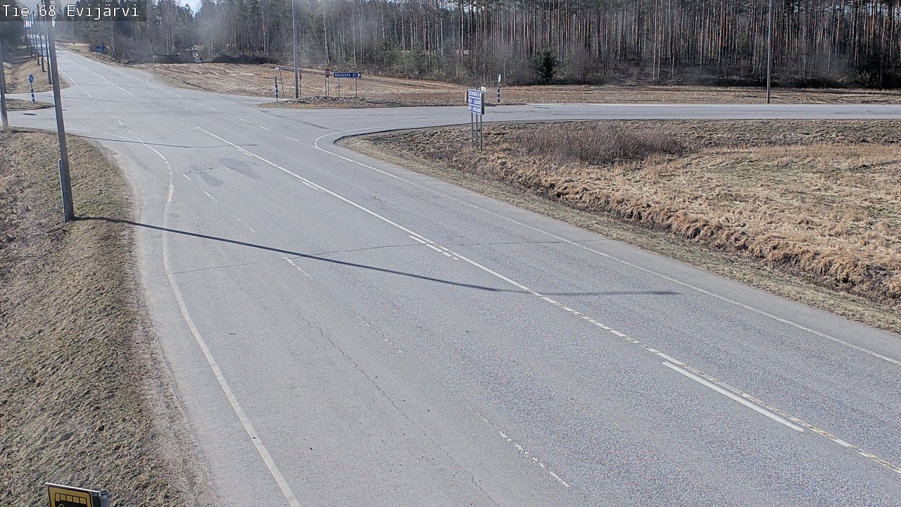 Weather Camera Image Road 68 Evijärvi, Evijärvi, Etelä-Pohjanmaa