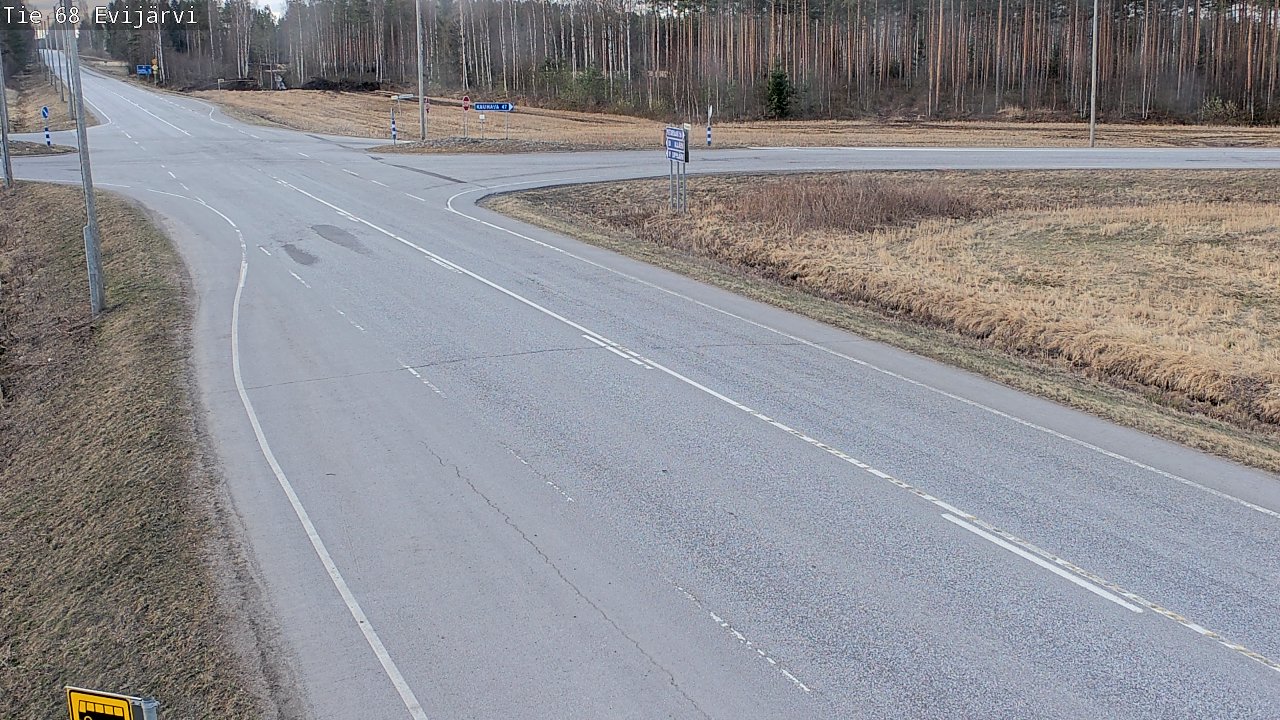 Weather Camera Image Road 68 Evijärvi, Evijärvi, Etelä-Pohjanmaa
