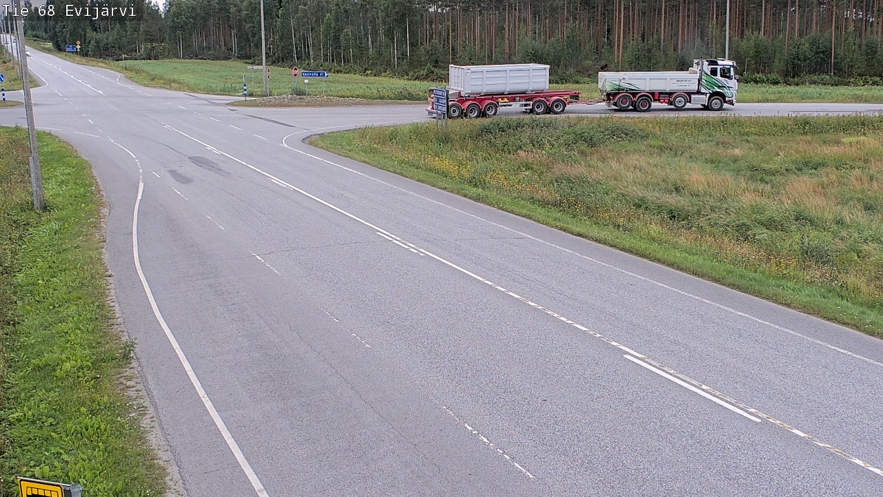 Weather Camera Image Road 68 Evijärvi, Evijärvi, Etelä-Pohjanmaa