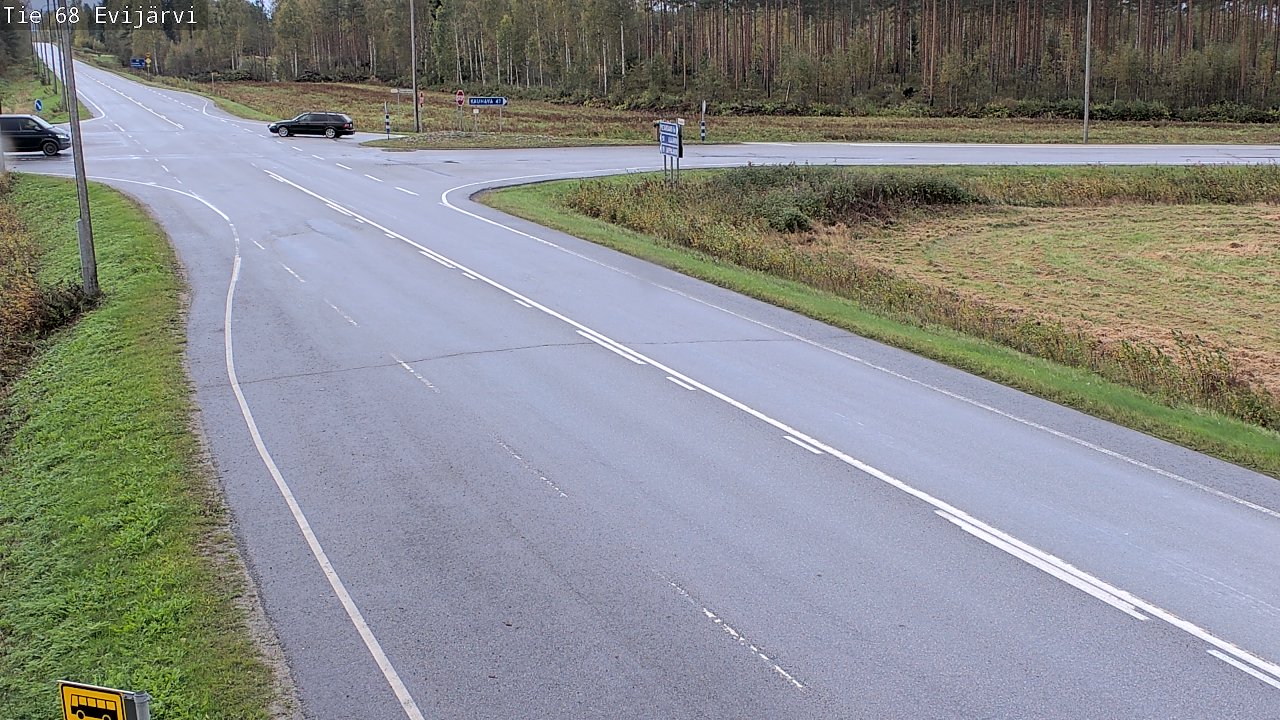 Weather Camera Image Road 68 Evijärvi, Evijärvi, Etelä-Pohjanmaa