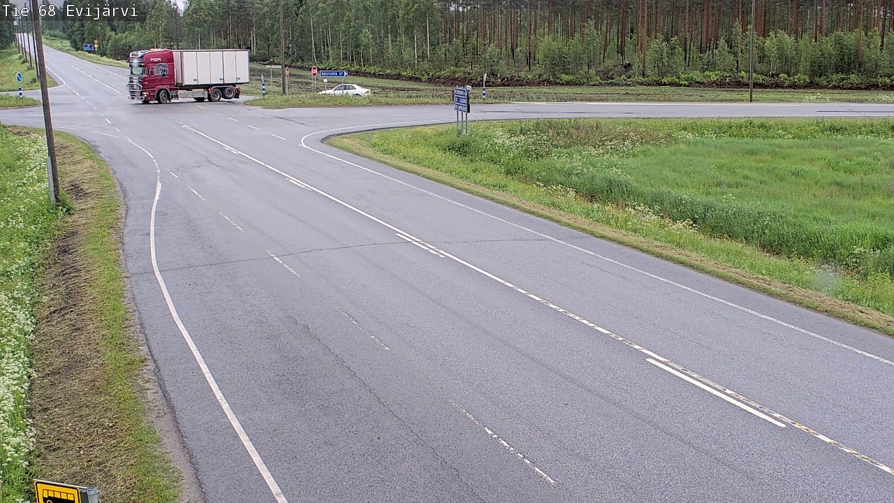 Weather Camera Image Road 68 Evijärvi, Evijärvi, Etelä-Pohjanmaa