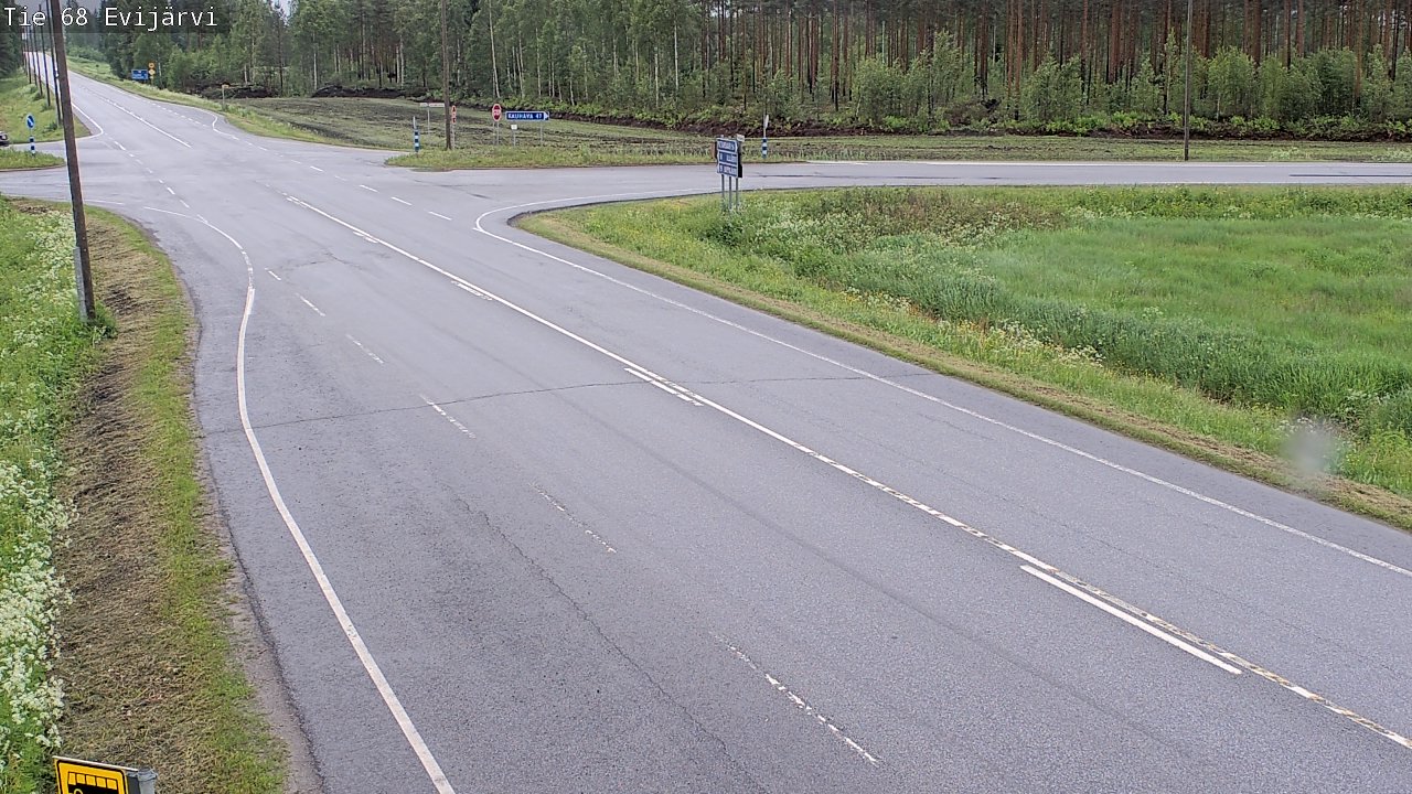 Weather Camera Image Road 68 Evijärvi, Evijärvi, Etelä-Pohjanmaa