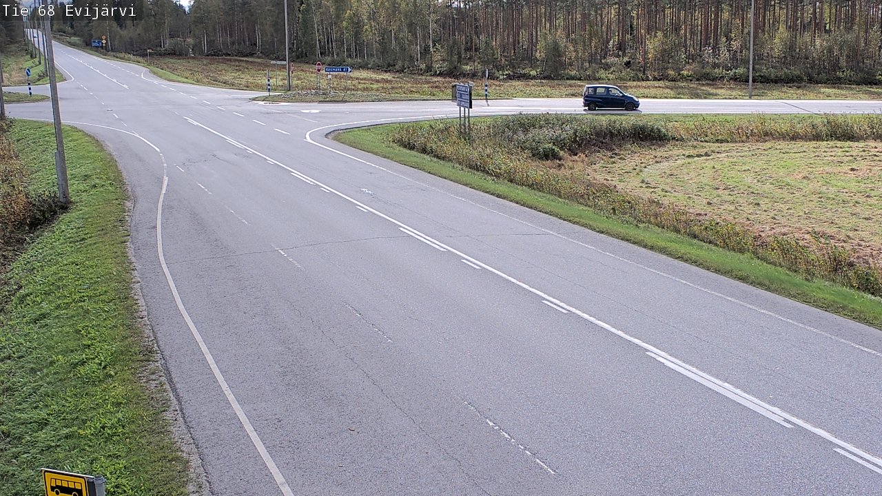 Weather Camera Image Road 68 Evijärvi, Evijärvi, Etelä-Pohjanmaa
