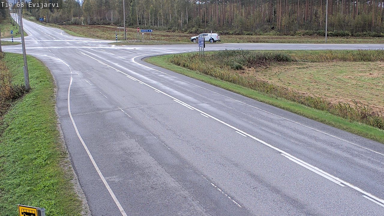 Weather Camera Image Road 68 Evijärvi, Evijärvi, Etelä-Pohjanmaa