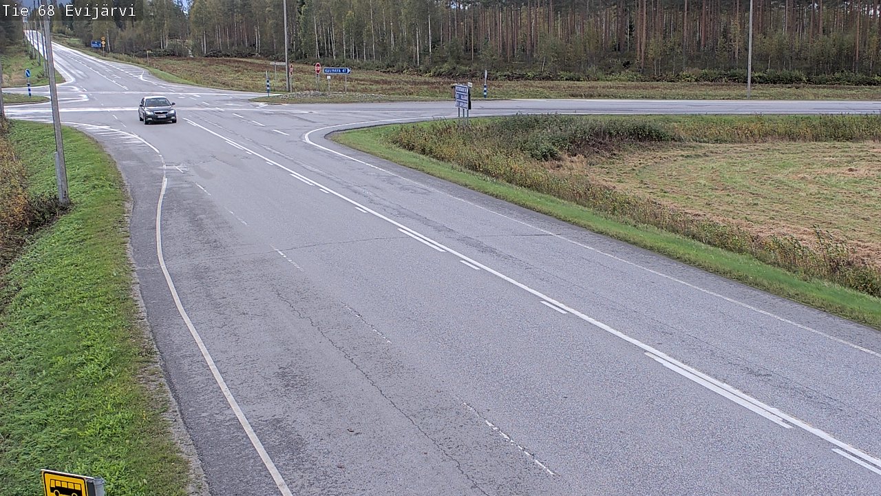 Weather Camera Image Road 68 Evijärvi, Evijärvi, Etelä-Pohjanmaa