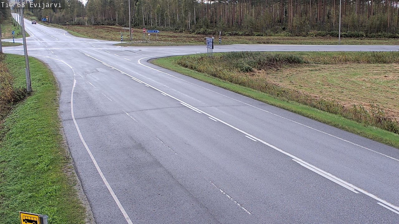 Weather Camera Image Road 68 Evijärvi, Evijärvi, Etelä-Pohjanmaa