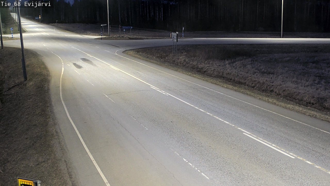 Weather Camera Image Road 68 Evijärvi, Evijärvi, Etelä-Pohjanmaa