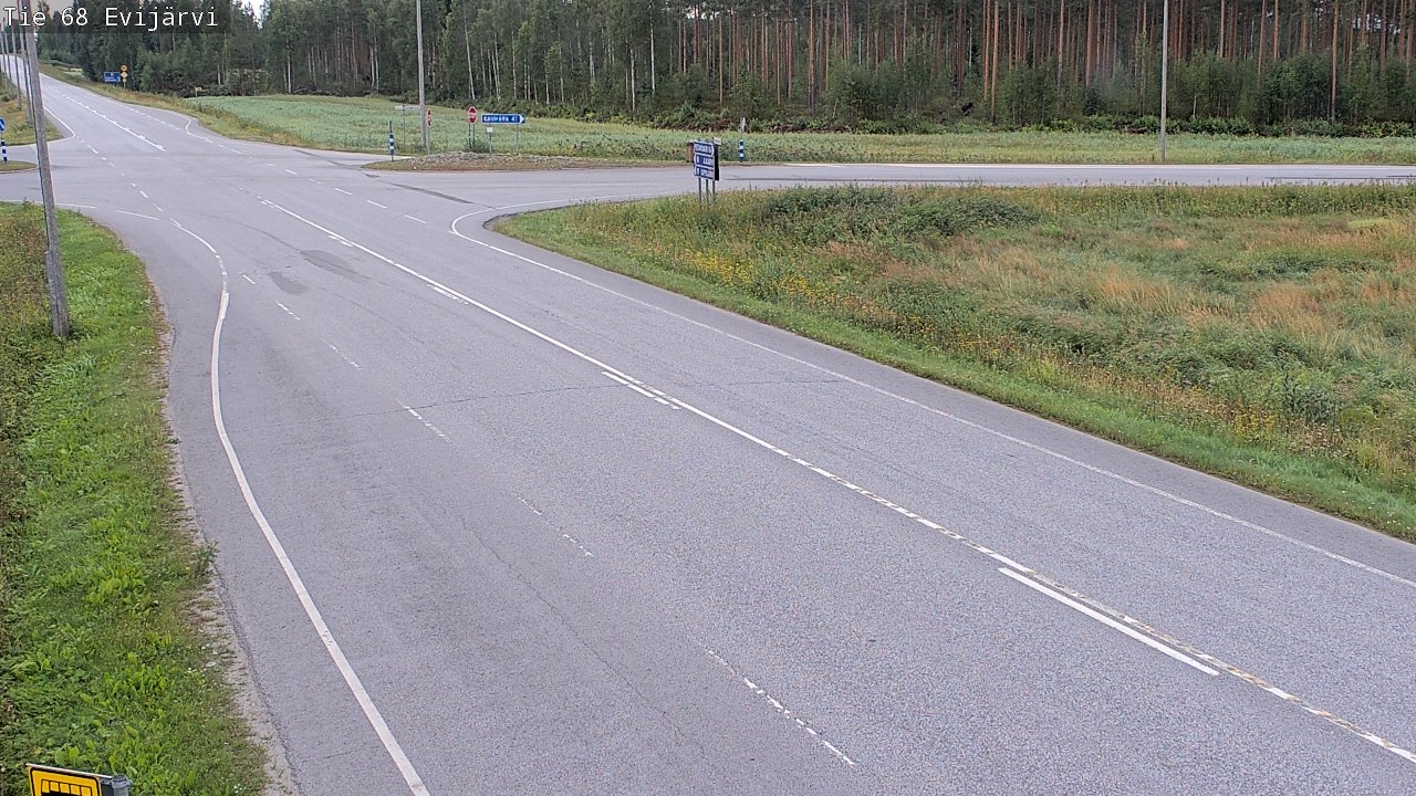 Weather Camera Image Road 68 Evijärvi, Evijärvi, Etelä-Pohjanmaa