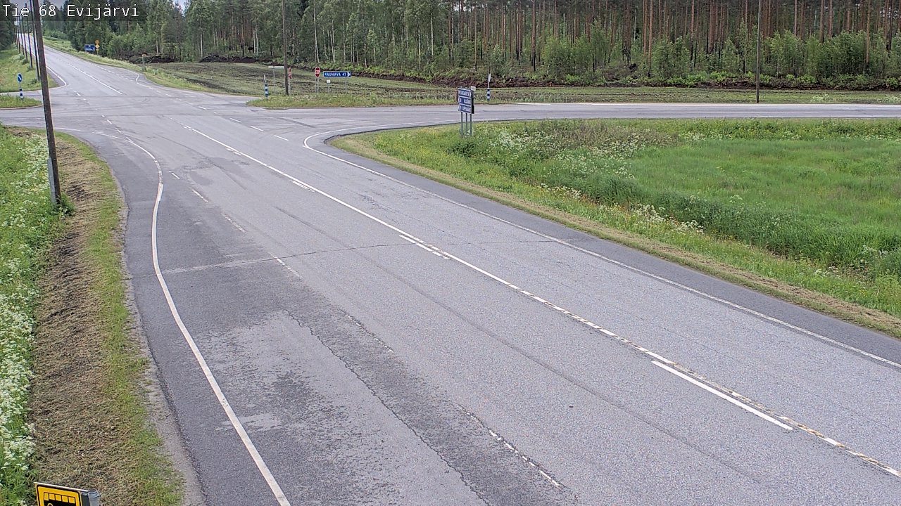 Weather Camera Image Väg 68 Evijärvi, Evijärvi, Etelä-Pohjanmaa