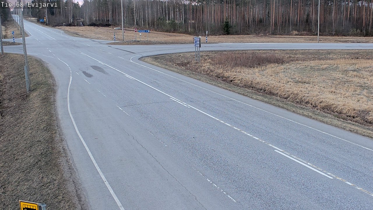 Weather Camera Image Road 68 Evijärvi, Evijärvi, Etelä-Pohjanmaa