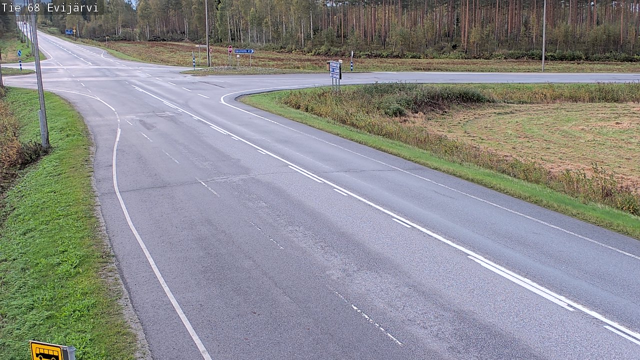 Weather Camera Image Road 68 Evijärvi, Evijärvi, Etelä-Pohjanmaa
