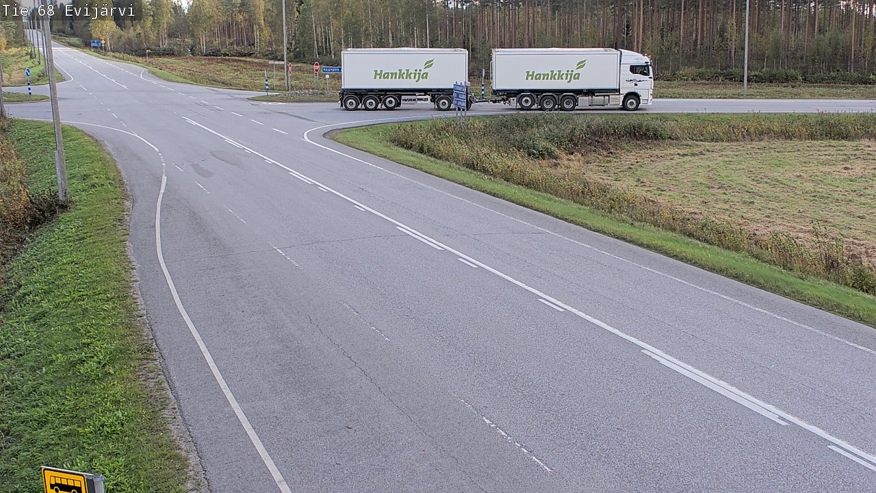 Weather Camera Image Road 68 Evijärvi, Evijärvi, Etelä-Pohjanmaa