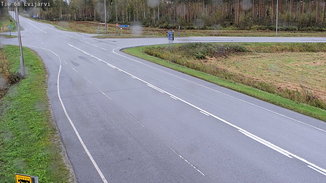 Weather Camera Image Väg 68 Evijärvi, Evijärvi, Etelä-Pohjanmaa