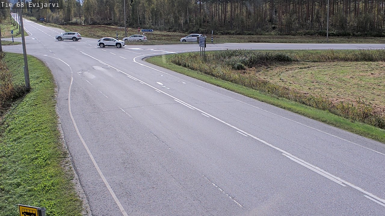 Weather Camera Image Road 68 Evijärvi, Evijärvi, Etelä-Pohjanmaa