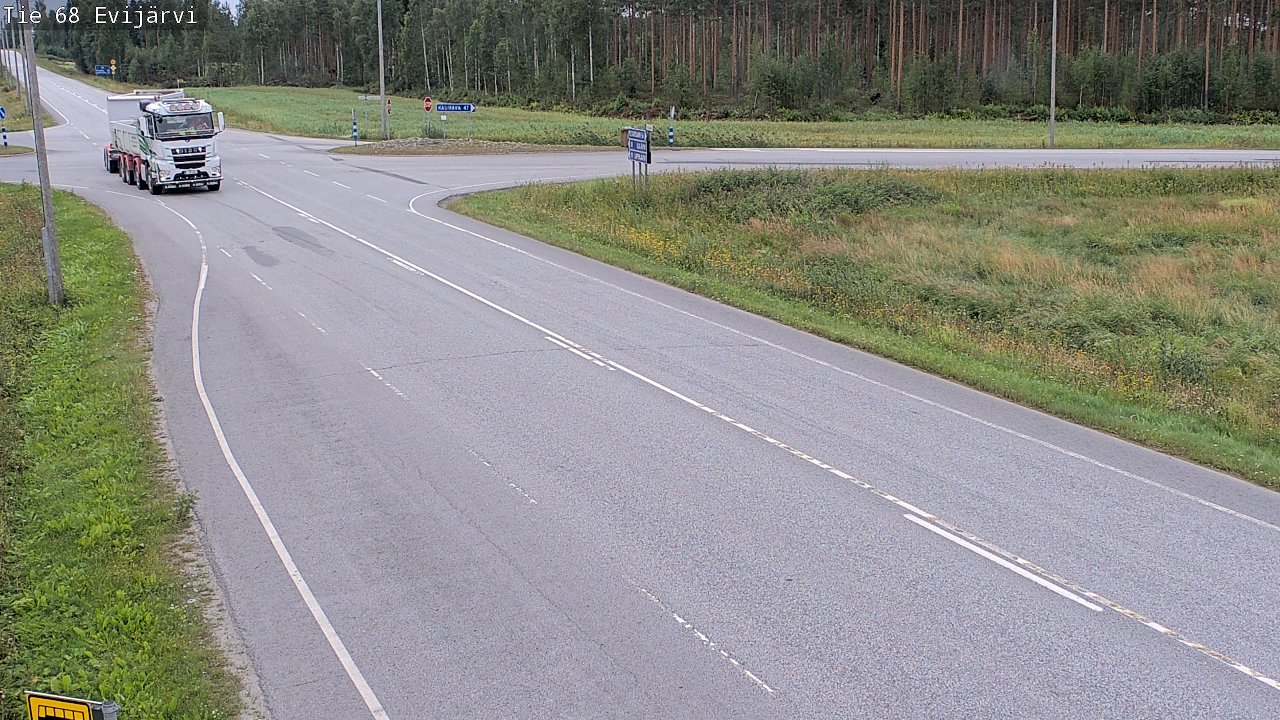 Weather Camera Image Road 68 Evijärvi, Evijärvi, Etelä-Pohjanmaa