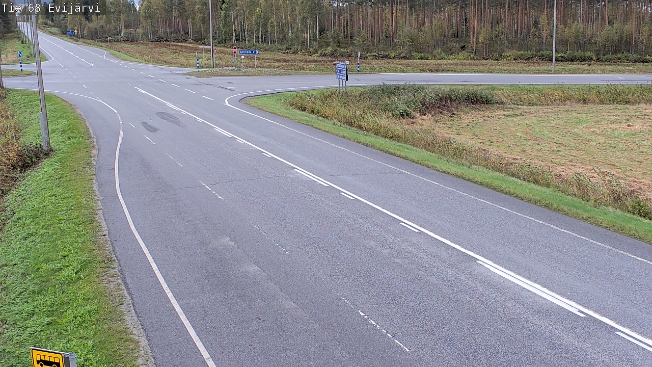 Weather Camera Image Road 68 Evijärvi, Evijärvi, Etelä-Pohjanmaa