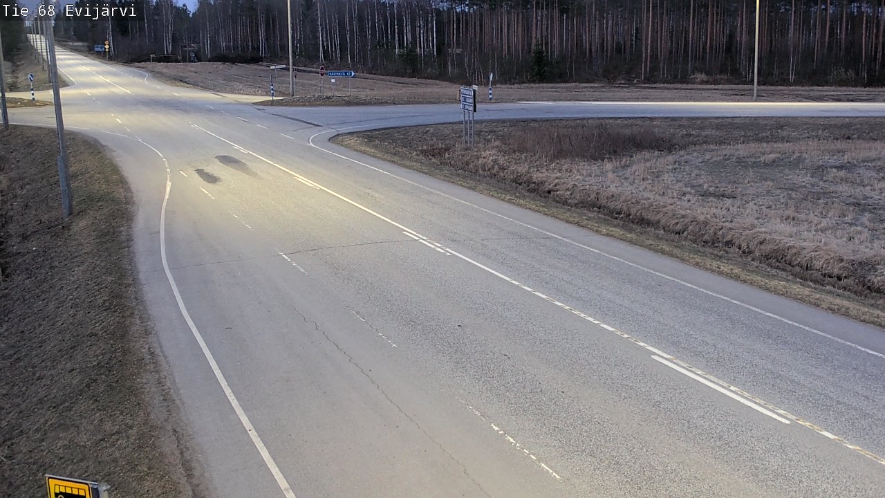 Weather Camera Image Road 68 Evijärvi, Evijärvi, Etelä-Pohjanmaa