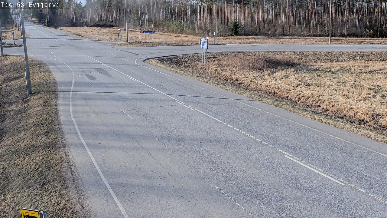 Weather Camera Image Road 68 Evijärvi, Evijärvi, Etelä-Pohjanmaa