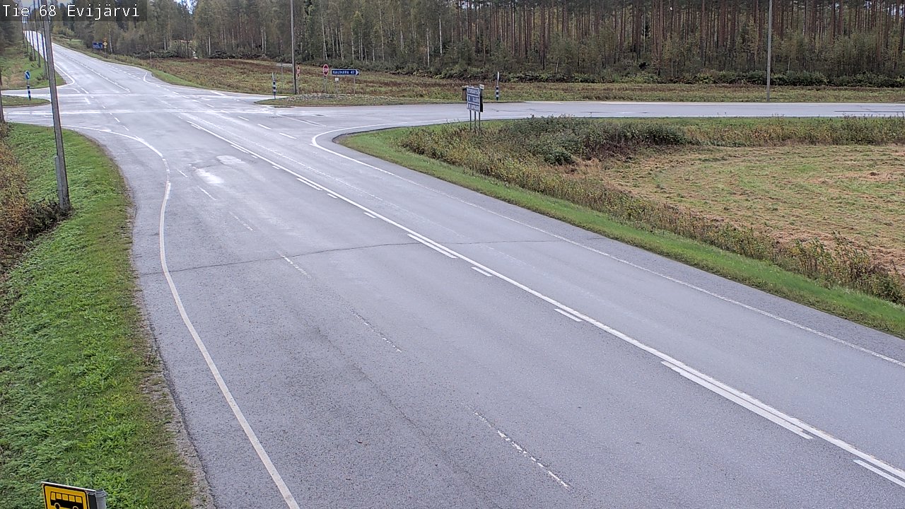 Weather Camera Image Road 68 Evijärvi, Evijärvi, Etelä-Pohjanmaa