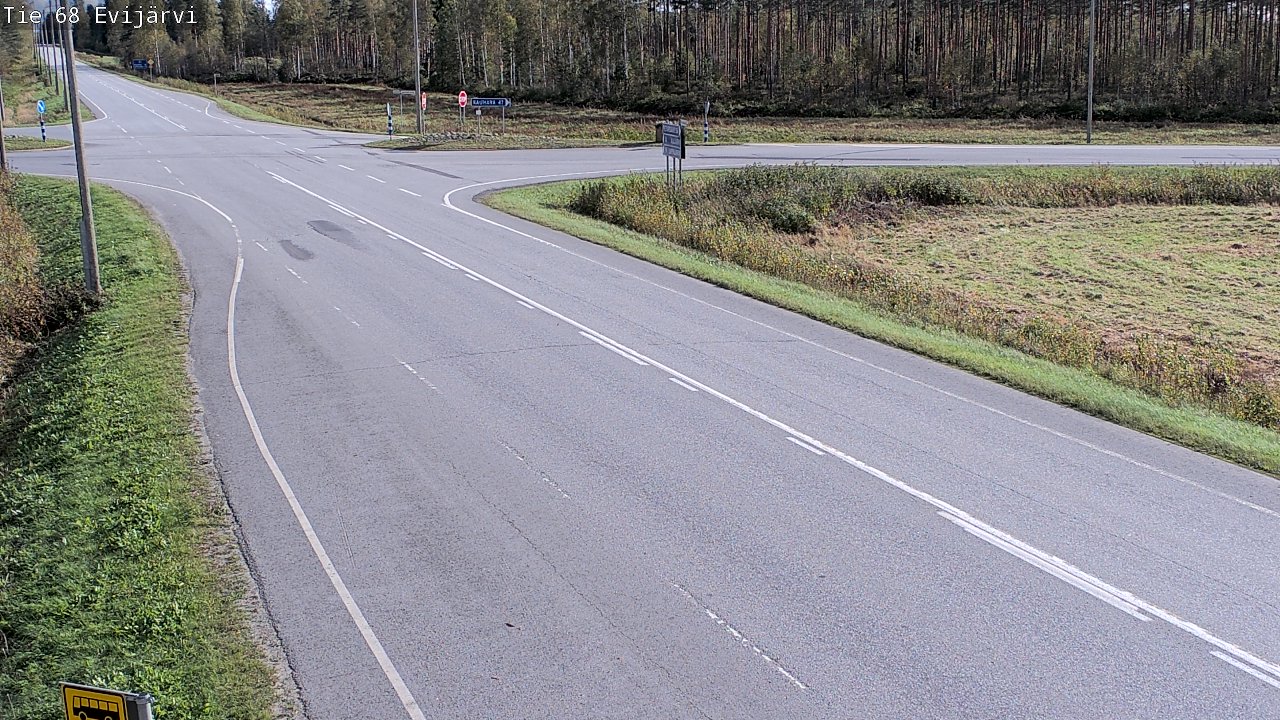 Weather Camera Image Road 68 Evijärvi, Evijärvi, Etelä-Pohjanmaa