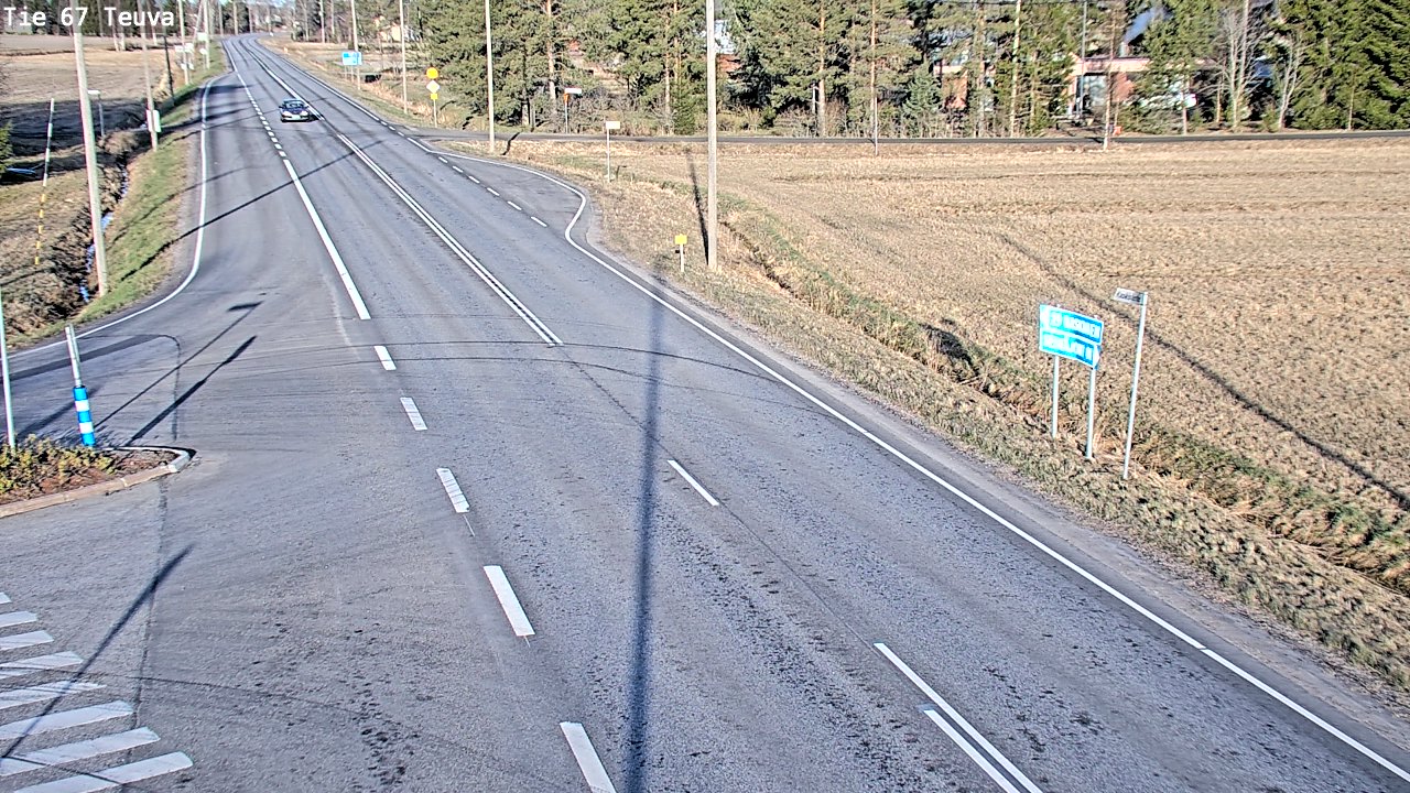 Weather Camera Image Väg 67 Östermark, Teuva, Etelä-Pohjanmaa