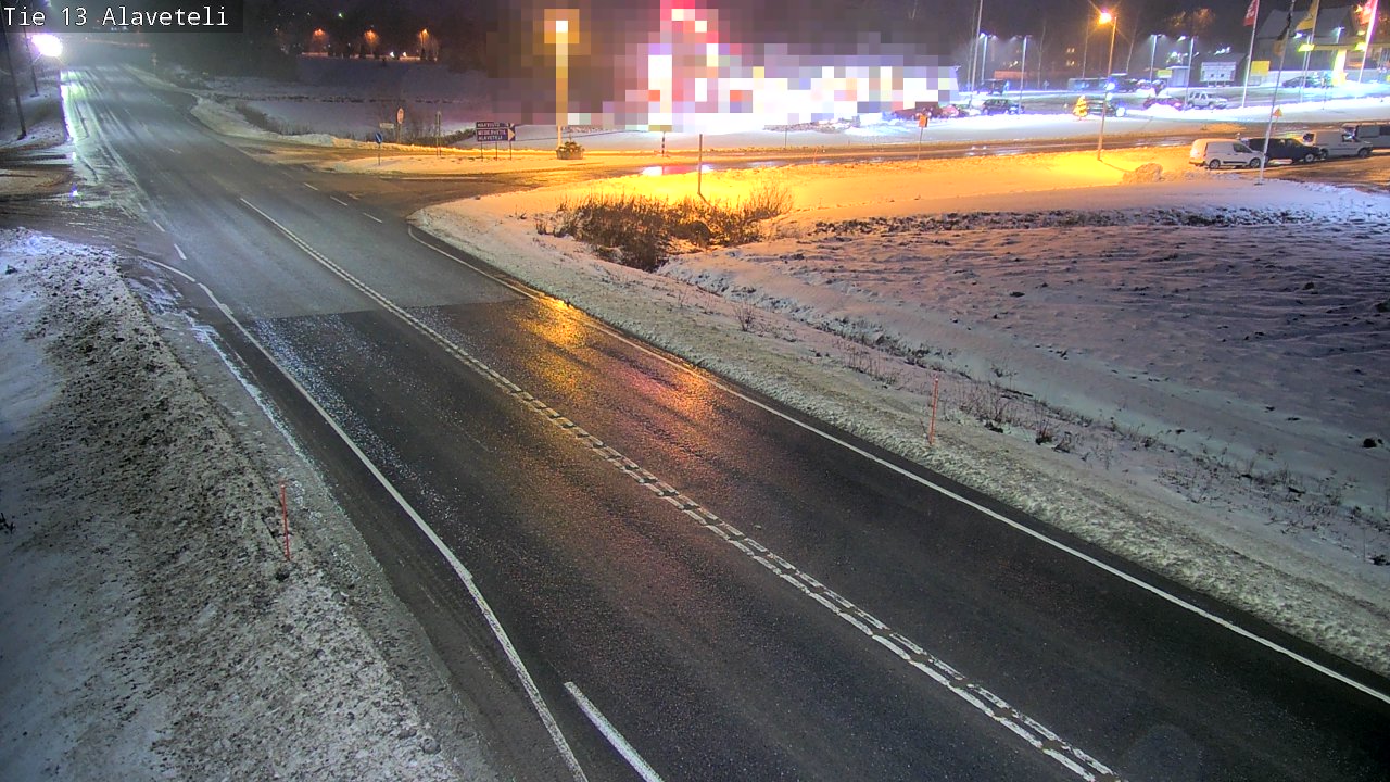 Weather Camera Image Väg 13 Kronoby Nedervetil, Kruunupyy, Pohjanmaa