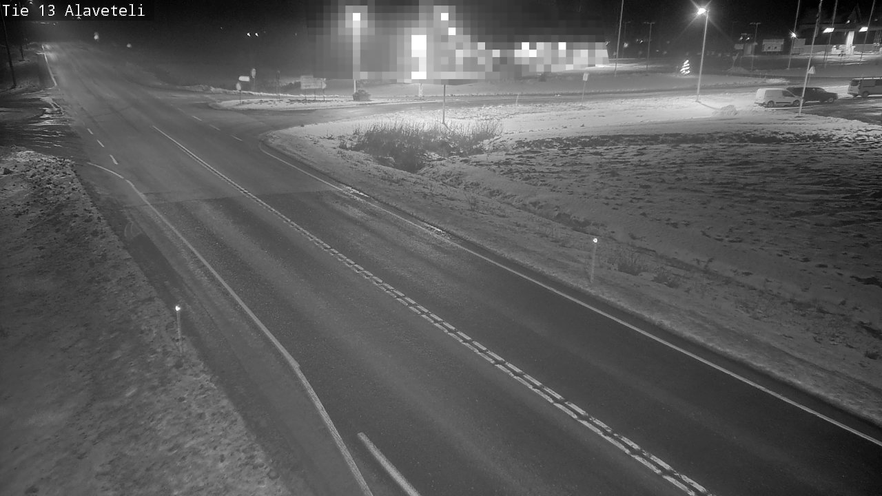 Weather Camera Image Väg 13 Kronoby Nedervetil, Kruunupyy, Pohjanmaa