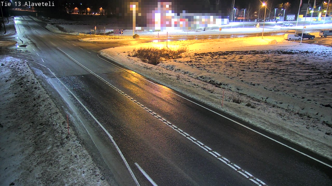 Weather Camera Image Väg 13 Kronoby Nedervetil, Kruunupyy, Pohjanmaa