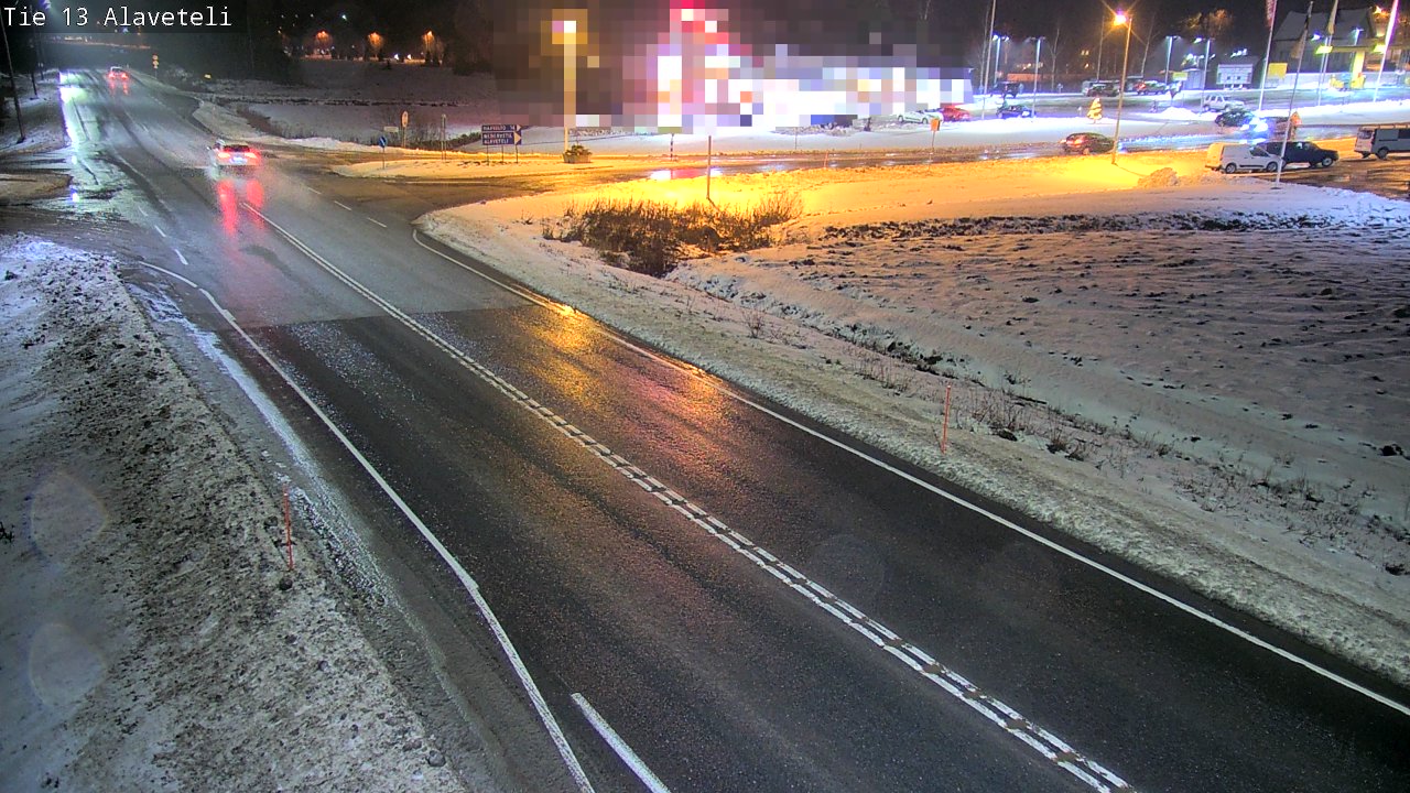 Weather Camera Image Väg 13 Kronoby Nedervetil, Kruunupyy, Pohjanmaa